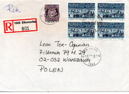 76576 - Norwegen - 1988 - 4,60Kr 100 Jahre Pioniertruppe 田 MiF A R-Bf EIKSMARKA -> WARSZAWA (Polen) - Storia Postale