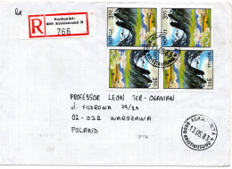 76577 - Norwegen - 1983 - 4@3,50Kr Norden A R-Bf KRISTIANSUND -> WARSZAWA (Polen) - Storia Postale