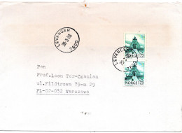 76578 - Norwegen - 1983 - 2@1,75Kr Gebaeude A Bf LEVANGER -> WARSZAWA (Polen) - Lettres & Documents