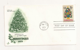 P7 Envelope FDC-USA - Christmas - First Day Of Issue ,uncirculated 1973 - Altri & Non Classificati