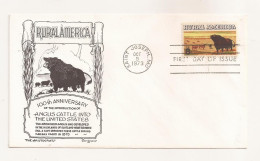 P7 Envelope FDC-USA - Rural America, Angus Cattle - First Day Of Issue ,uncirculated 1973 - Other & Unclassified