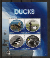 NEVIS - OISEAUX - CANARDS - N° 2482 A 2485 ET BF 349 ET 355E - NEUF** MNH - Canards