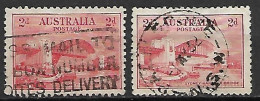AUSTRALIE   -  1932.   Y&T N° 89  &  92 Oblitérés.  Pont - Gebraucht