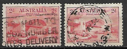 AUSTRALIE   -  1932.   Y&T N° 89  &  92 Oblitérés.  Pont - Used Stamps