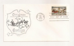 P7 Envelope FDC-USA - Christmas Greetings - First Day Of Issue ,uncirculated 1974 - Autres & Non Classés