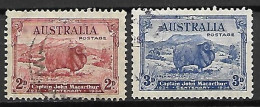 AUSTRALIE   -  1934.   Y&T N° 97 / 98 Oblitérés .   Bélier Mérinos - Used Stamps
