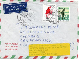 76617 - San Marino - 1988 - 700L Amnesty International MiF A LpBf SAN MARINO -> San Francisco, CA (USA) - Lettres & Documents