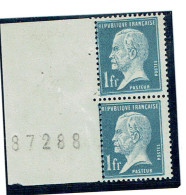 179 1,00 F. Pasteur Bleu 2 Timbres De Roulette N° De Feuille à Gauche Luxe - Coil Stamps