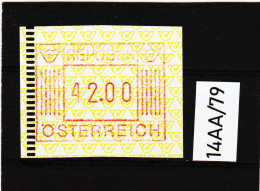 14AA/79  ÖSTERREICH 1983 AUTOMATENMARKEN 1. AUSGABE  42,00 SCHILLING   ** Postfrisch - Timbres De Distributeurs [ATM]