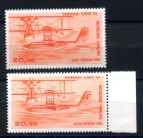 RC 27270 FRANCE N° 58 + 58b POSTE AERIENNE PAPIER NORMAL + COUCHÉ VENDU A LA FACIALE NEUFS ** MNH TB - 1960-.... Nuovi