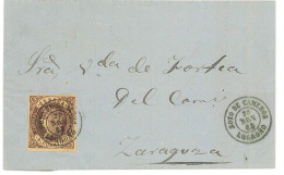 P2893 - SPAIN EDIFIL 58, FROM SOTO DE CAMEROS (LOGROÑO) 1863 - Covers & Documents