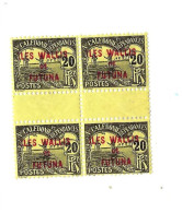 Taxe,MH,Neuf Avec Charnière.Bloc De 4.Interpanneaux. - Timbres-taxe