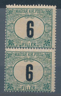 ** 1905 Zöldportó 6f Függőleges Pár 1-es Vízjelállással, Luxus Darab (10.800) - Altri & Non Classificati