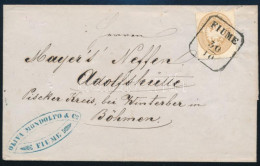 1863 15kr Levélen "FIUME" - "WINTERBERG" (Böhmen) - Autres & Non Classés