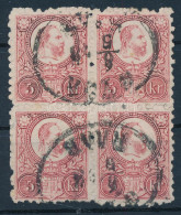 O 1871 Réznyomat 5kr Négyestömb / Block Of 4 - Altri & Non Classificati