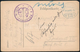 1917 Tábori Posta Levelezőlap "K.u.K. FELDSPITAL Nr. 1212." + "HP 138" - Altri & Non Classificati