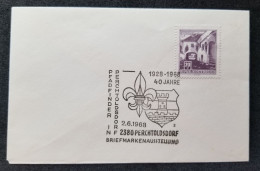 Austria 40th Anniversary Scout 1968 Scouting Jamboree Scouts (stamp FDC) - Brieven En Documenten