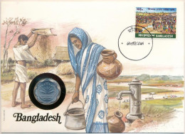 Banglades 1978. 10P "FAO" Bélyeges érmés Borítékon, Ismertetővel T:UNC  Bangladesh 1978. 10 Paisa Al-Br "FAO" Coin In En - Zonder Classificatie