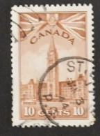 CANADA YT 213 OBLITÉRÉ "LE PARLEMENT" ANNÉES 1943/1948 - Gebruikt