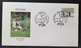 Denmark Boy Scouts 1982 Camping Scouting Scout (stamp FDC) - Cartas & Documentos