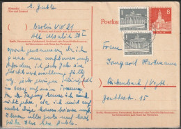 Berlin Ganzsache 1959 Mi.-Nr. P42 Zusatzfrankatur Stempel Berlin  ( PK 300 ) - Cartes Postales - Oblitérées