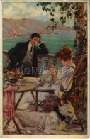 T3 1921 Szerelmespár. Olasz Művészlap / Italian Art Postcard, Couple In Love. Proprieta Artistica Riservata 312-3. S: Ba - Zonder Classificatie