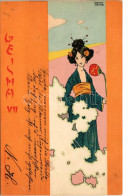 T2 1901 Geisha VII. Christoph Reisser's Söhne. Asian Style Art Nouveau Litho S: Raphael Kirchner - Non Classés