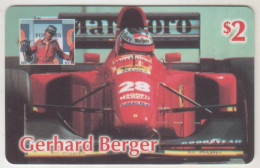 USA - Gerhard Berger F1 , Checkered Flag Telecom Prepaid 2$, Mint FAKE - Sonstige & Ohne Zuordnung