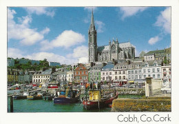 *CPM - IRLANDE - COBH  CO.  CORK - Port, Bateaux, église - Cork