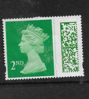 GB 2020 QEll  MACHIN SECRITY BARCODED 2ND CLASS GREEN - Usati