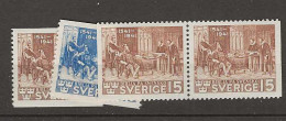 1941 MH Sweden Mi 281-82 + Pair - Ungebraucht