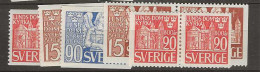 1946 MH Sweden Mi 318-20 + Pairs - Ungebraucht