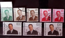 Belgique 1994 Albert 2 MVTM COB 2551, 2559-2560 (x2), 2576 (x3),  Oblitérés - 1993-2013 King Albert II (MVTM)