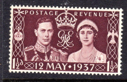 GREAT BRITAIN GB - 1937 CORONATION STAMP FINE MOUNTED MINT MM * SG 461 REF A - Unused Stamps