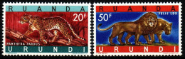 Ruanda Urundi 1961 - Mi.Nr. 180 - 181 A - Postfrisch MNH - Tiere Animals - Other & Unclassified