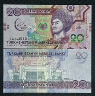 TURKMENISTAN 20 MANAT 2017 SC / UNC. P-39a - Turkménistan