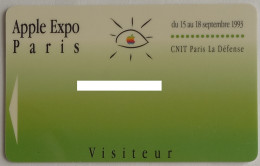 CARTE SALON APPLE EXPO PARIS - CNIT La Défense 1993 - Carte Visiteur Salon - Badge Di Eventi E Manifestazioni