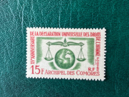 COMORES 1963 1 V Neuf ** MNH Mi 54 Déclaration Universelle Droits De L’homme  COMOROS KOMOREN - Ongebruikt