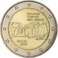 Malte, 2 Euro, Les Temples De Ggantija, 2016, Paris, SUP+, Bimétallique - Malte