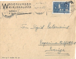 Finland   1945 Front Of A Cover  With Mi 155   - Cancelled Helsinki / Helsingfors 11.7.45 - Brieven En Documenten