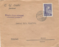 Finland   1946 250th Anniversary Of The Lighthouse And Pilotage Services, Utö Lighthouse, Sailing Ship Mi 328   FDC - Lettres & Documents