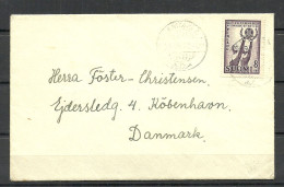 FINLAND FINNLAND 1946 Michel 325 As Single On Cover To Denmark - Lettres & Documents