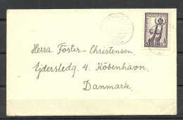 FINLAND FINNLAND 1946 Michel 325 As Single On Cover To Denmark - Brieven En Documenten