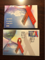 ROMANIA FDC COVER 2011 YEAR AIDS SIDA HEALTH MEDICINE STAMPS - FDC