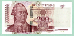 Moldova Moldova Transnistria 2012 Banknotes  200 Rub.  UNC  Vanknot 2004 Modification 2012 - Moldawien (Moldau)