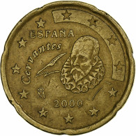 Espagne, Juan Carlos I, 20 Euro Cent, 2000, Madrid, TTB, Laiton, KM:1044 - Spagna