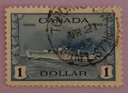 CANADA YT 218 OBLITÉRÉ "DESTROYER IROQUOIS" ANNÉES 1943/1948 - Used Stamps