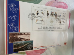 Hong Kong Stamp Horse Racing Jovkey Club  1984China Philatelic Association FDC - Covers & Documents