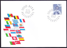 Switzerland 1967 FDC, Europa C.E.P.T. Cogwheels With CEPT Badge - 1967