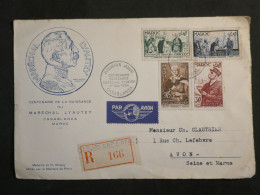 DL0  MAROC  LETTRE RR  1934  CASABLANCA  A  AVON  FRANCE + +AFF.  INTERESSANT+ + - Briefe U. Dokumente